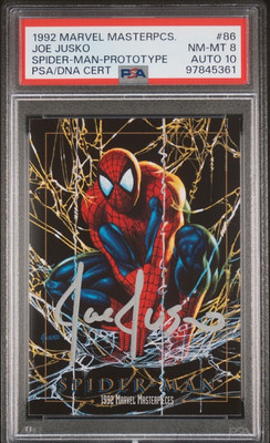 🌟 1992 Marvel Masterpiece Spider-Man 🕸 Autograph JOE JUSKO (PROTOTYPE)-image