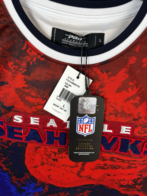 NWT Seattle Seahawks Pro Standard Americana Dip-Dye T-Shirt Jersey  Size L-image
