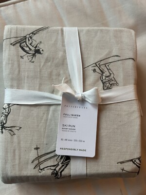 POTTERY BARN Ski Run Duvet Cover-Full/Queen-NWT-image