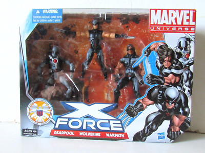 MARVEL UNIVERSE Hasbro X-FORCE 3.75 Action Figure Set WOLVERINE Warpath DEADPOOL-image