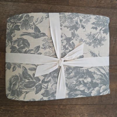 New Pottery Barn Sorrel Toile King/Cal King Duvet Cover Blue-image