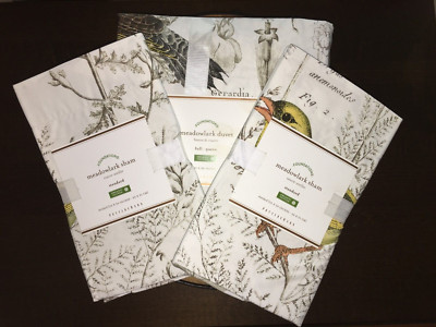 Pottery Barn Meadowlark Full Queen Duvet Cover & 2 Standard Shams NWT-image