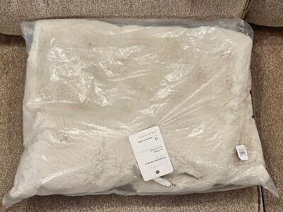 NEW Pottery Barn Alpine Faux Fur Oversized Lumbar Pillow Sham, Ivory, 50