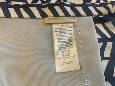 Pottery Barn Kids Blue Stripe Twin Duvet Cover 100% COTTON 44x62 in-image