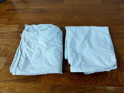 Pottery Barn Pillow Shams 100% Organic Cotton 20 X 36” Set Of 2-image