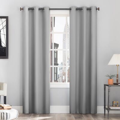 Cyrus Thermal 100% Blackout Grommet Curtain Panel Pair-image