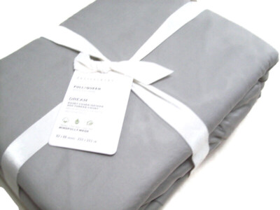 Pottery Barn Silver Gray Dream Brushed Organic Cotton Full Queen Duvet Cover New-image