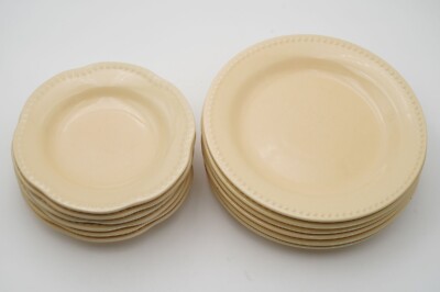 Pottery Barn Emma Yellow Dinner Plate / Salad Plate Made in Portugal *PICK*-image