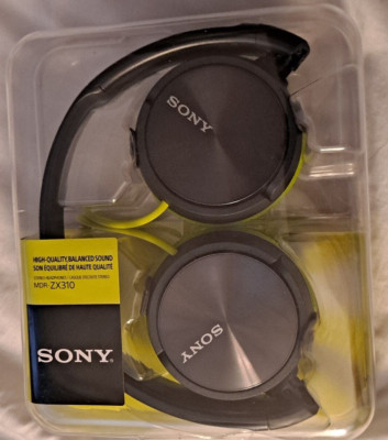 Sony MDR-ZX310 Headphones - green and black-image