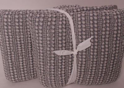 set/2 Pottery Barn Honeycomb quilted Euro shams, gray-image