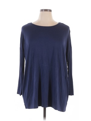 A Dip of Darling Women Blue 3/4 Sleeve T-Shirt XL-image