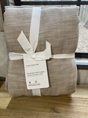 Pottery Barn Special Order Seaton Textured 3-n-1 Pole Top; 54”x80”; Blackout-image