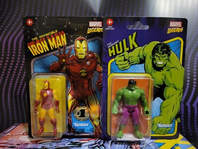 Hasbro Marvel Legends Series Retro Incredible Hulk & Iron Man First Edition-image
