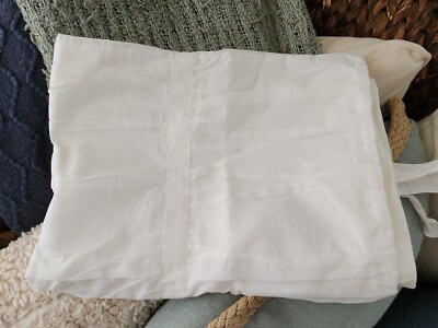  Pottery Barn voile ruched ruffled hadley standard sham white-image