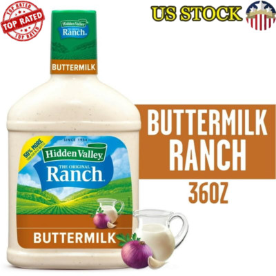 Gluten Free Buttermilk Ranch Dressing Topping Salad Dip 36 Oz Extra Large New-image