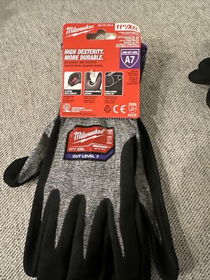 Milwaukee Tool Cut Level 7 High-Dexterity Nitrile Dipped Gloves - 1 Pair XXL-image