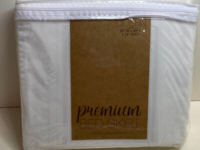 ienjoy Home Collection Pleated Bed Skirt Dust Ruffle Queen 14