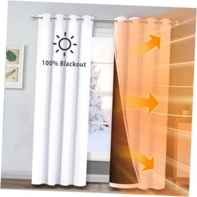  100% Blackout Window Curtain Panels, Cold 52