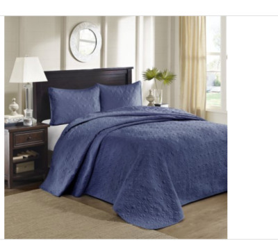 3pc King Vancouver Reversible Bedspread Set Navy - Madison Park-image