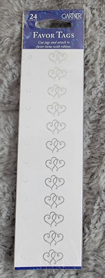 Gartner Studios Inc Platinum Hearts Favor Tags (24 count)-image