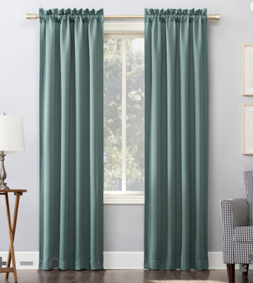 One Panel Sun Zero Barrow Energy Efficient Rod Pocket Curtain Panel 54