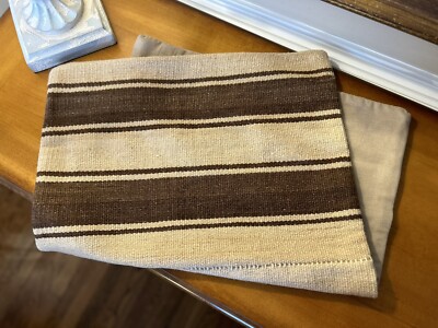 Pottery Barn Tarim Striped Handwoven Lumbar Pillow Cover 20”x30” NWT-image