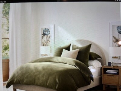 Pottery Barn Cozy Cloud King-California Duvet Loden-never used-image