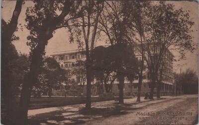 Oakland, CA: 1911 Madison Park Apartments - Vintage California Postcard-image