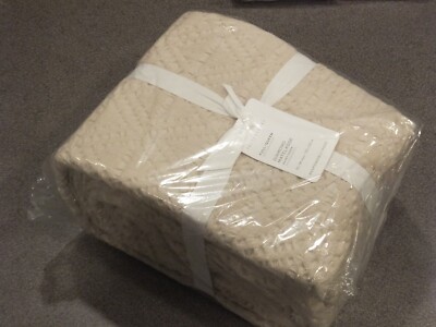 NEW 3PC Pottery Barn Diamond Matelasse Queen Duvet w 2 Std Shams (Oatmeal)-image