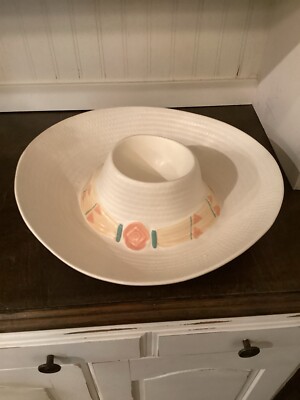 Treasure Craft Sombrero Chip and Dip Large Serving Bowl Dish-image