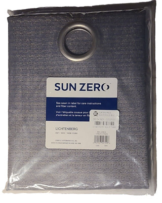 Sun Zero Gray 1-Panel 40 in x 84in Room Darkening Curtain Lichtenberg Thermal-image