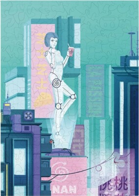 Unique shaped wooden jigsaw puzzle & wood box Anan Studio -image