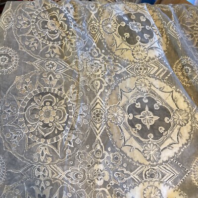 Pottery Barn Jacquelyn Medallion Duvet Cover Organic Gray Tan Full/Queen-image