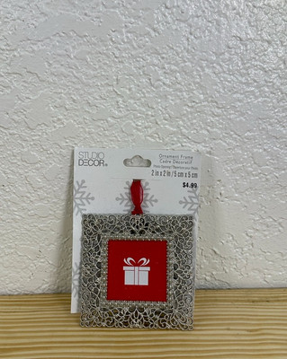 Studio Decor Christmas Ornament Frame 2018 Silver Frame Ornament 3.5