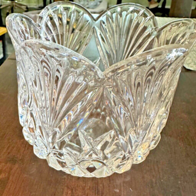Vintage Genuine Cut Crystal Tulip Shaped Bowl Candy Dish 4.5