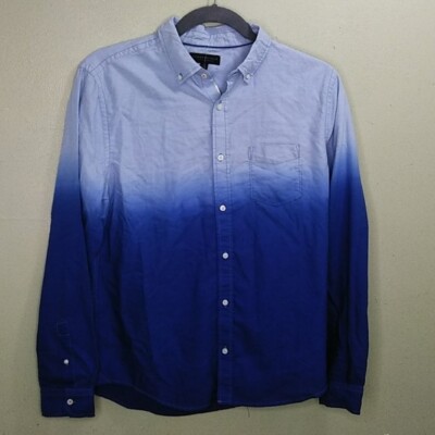 Aeropostale Blue Dip Dyed Button Down Shirt - L - NWT-image