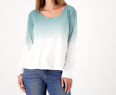 Candace Cameron Bure The Ocean Dipped Long-Sleeve Top- Trellis, Large-image