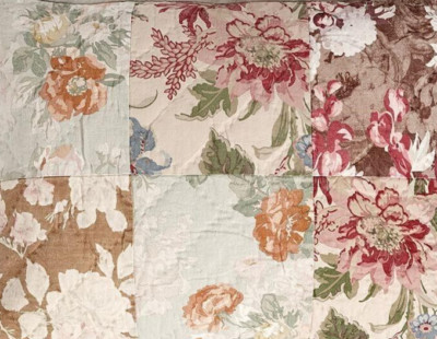 Pottery Barn Carolina Patchwork Floral Linen Blend Standard Quilted Sham-image