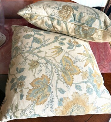 Pottery Barn Marie Floral Complete Pillows Neutral Set 2 Outdoor Patio 18