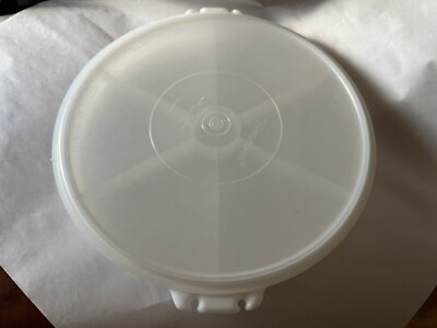 Tupperware Vintage Vegetable & Dip Tray 6 Compartments Tupper Seal 224-11-image