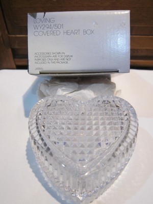 New never used Studio Nova Loving Covered Heart Shaped Glass Box (WY294/501)-image