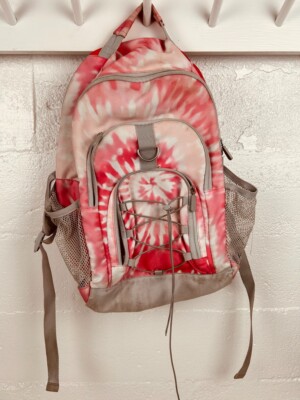 Girl's Pink Pottery Barn TeenGear-Up Spiral Tie Dye Recycled Backpack, Large 17