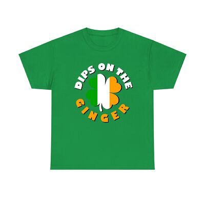 Dips on the Ginger t shirt, Irish flag, Shamrock clover, Leprechaun unisex Tee-image