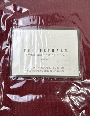Pottery Barn Drapes Peyton Linen/Cotton Curtain Panels (2) 50x96 New In Pkg-image