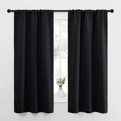 NICETOWN Black Out Curtain Panels Kitchen - Energy Smart Decoration Thermal Ins-image