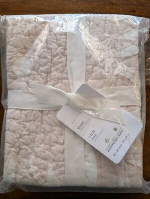 POTTERY BARN Lilo Handcrafted Cotton Sham - Euro-Blush - NWT-image