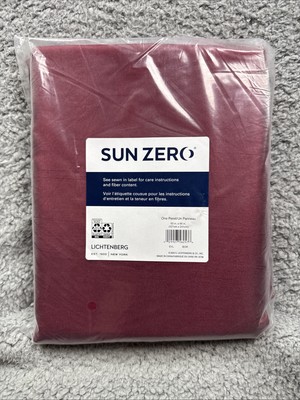 Sun Zero Blackout Evelina Faux Dupioni Silk Curtain Panel - 50