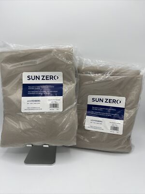 Sun Zero Room Darkening Curtain- Set Of 2 Panels- 40x63 Free Ship-image