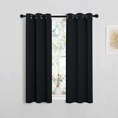 NICETOWN Halloween Cafe Blackout Curtains and Drapes for Shack 2 Panels 29 in...-image