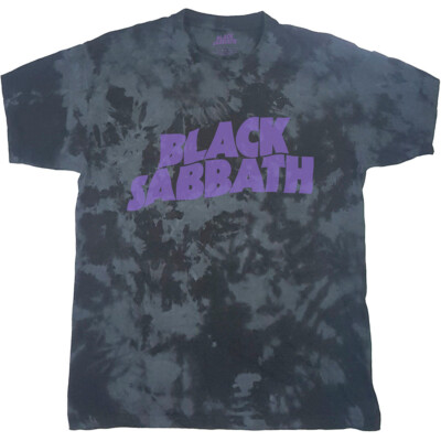 Black Sabbath - Wavy Logo - Dip Dye Black T-shirt-image